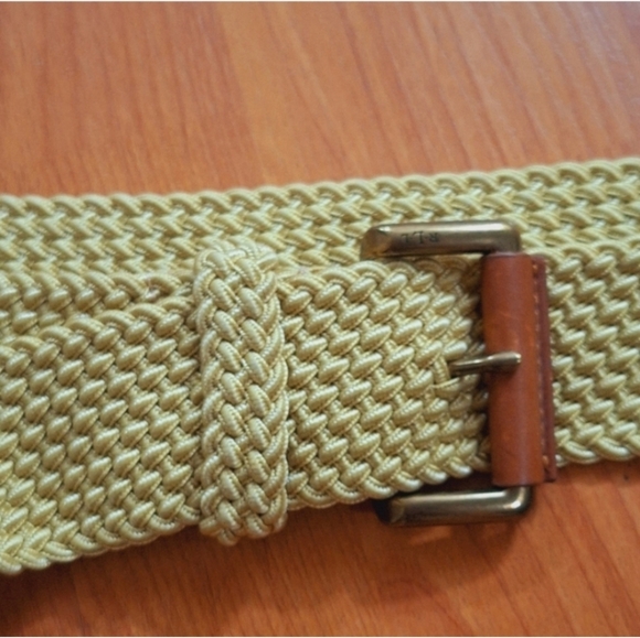 Lauren Ralph Lauren  Buckle Boho Gold Weave Belt - Picture 6 of 7